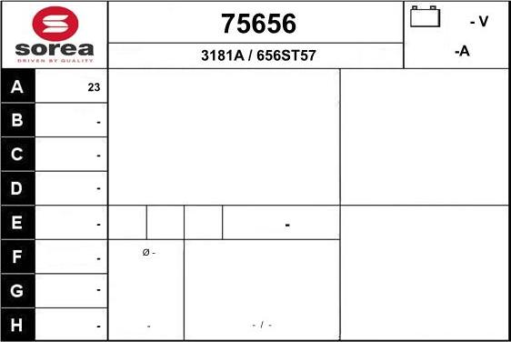 EAI 75656 - Ģenerators autospares.lv