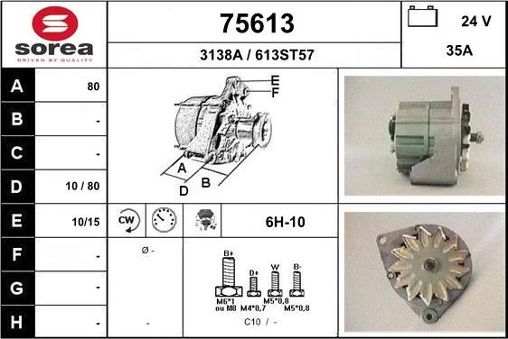 EAI 75613 - Ģenerators www.autospares.lv