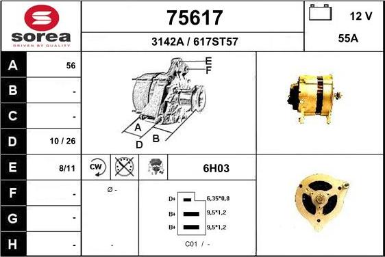 EAI 75617 - Alternator www.autospares.lv