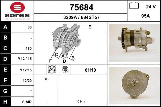 EAI 75684 - Генератор www.autospares.lv