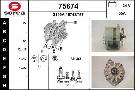 EAI 75674 - Ģenerators www.autospares.lv