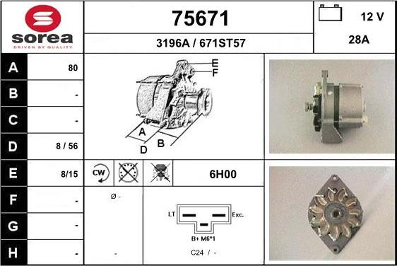 EAI 75671 - Ģenerators autospares.lv