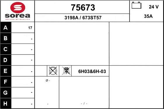 EAI 75673 - Ģenerators www.autospares.lv