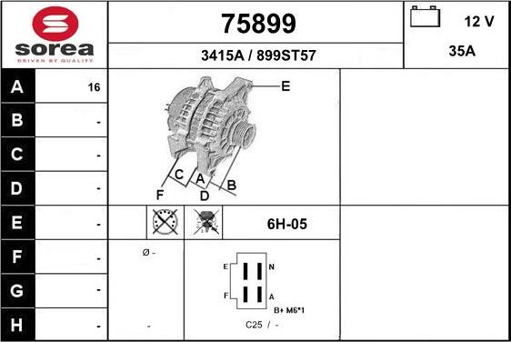 EAI 75899 - Ģenerators autospares.lv