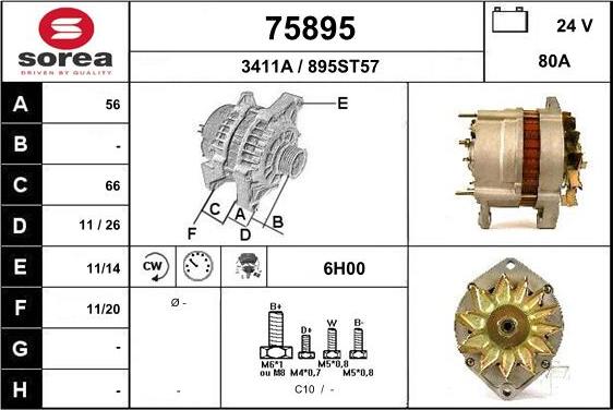 EAI 75895 - Alternator www.autospares.lv