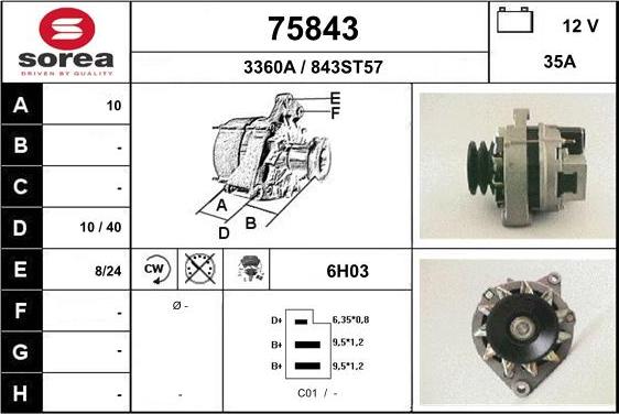 EAI 75843 - Ģenerators www.autospares.lv