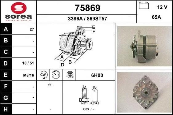 EAI 75869 - Ģenerators autospares.lv