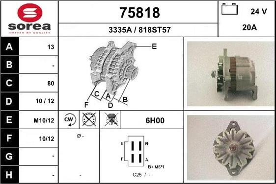 EAI 75818 - Генератор www.autospares.lv