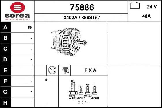 EAI 75886 - Alternator www.autospares.lv