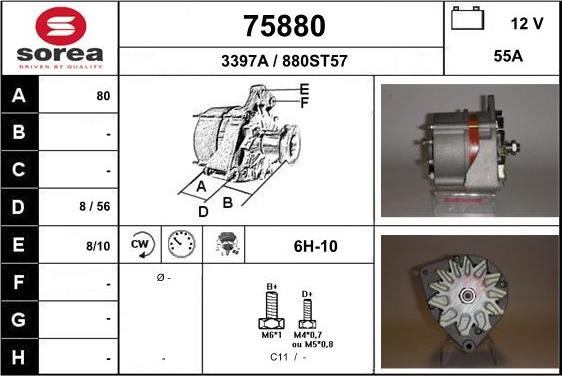 EAI 75880 - Генератор www.autospares.lv