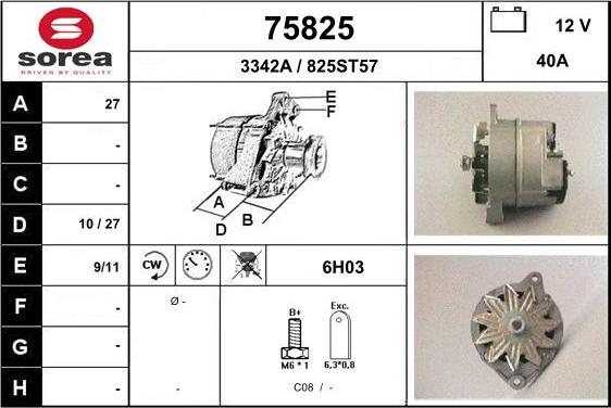 EAI 75825 - Ģenerators www.autospares.lv