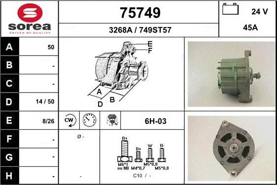 EAI 75749 - Ģenerators www.autospares.lv