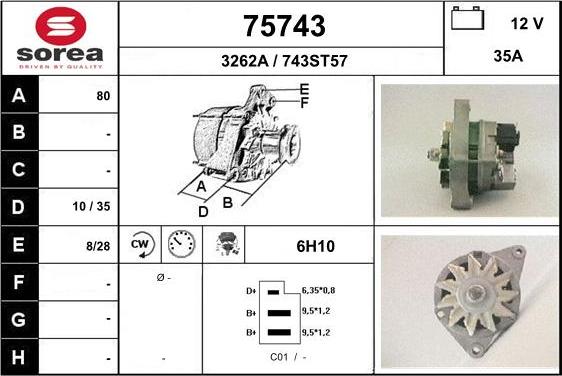 EAI 75743 - Ģenerators autospares.lv