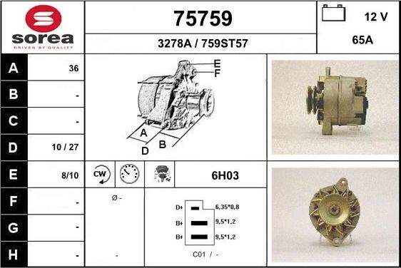 EAI 75759 - Alternator www.autospares.lv