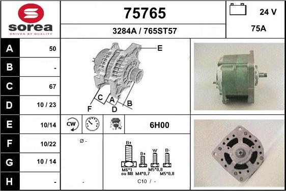 EAI 75765 - Ģenerators www.autospares.lv