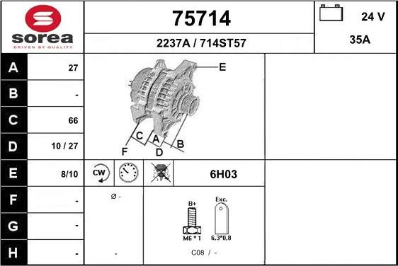 EAI 75714 - Ģenerators autospares.lv