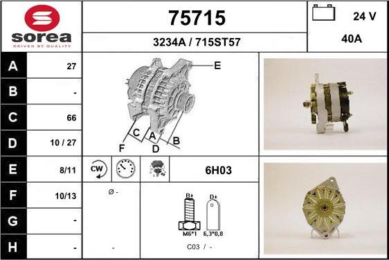 EAI 75715 - Ģenerators www.autospares.lv