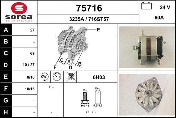 EAI 75716 - Alternator www.autospares.lv