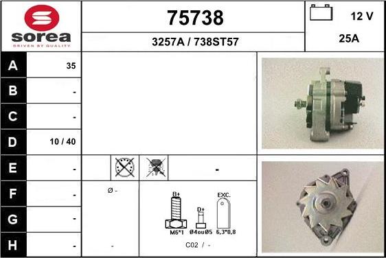 EAI 75738 - Alternator www.autospares.lv