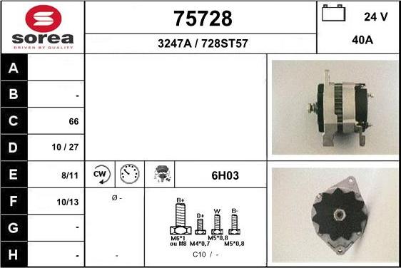 EAI 75728 - Ģenerators www.autospares.lv