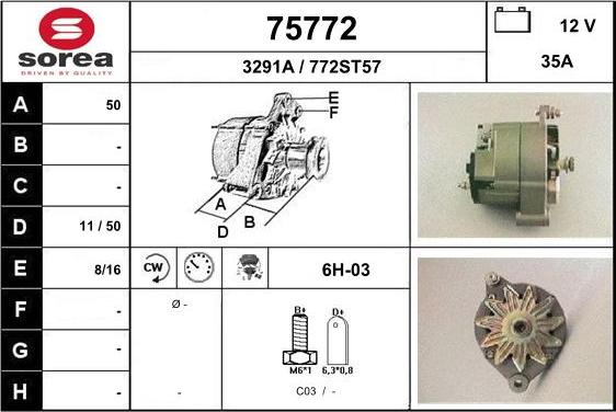 EAI 75772 - Генератор www.autospares.lv