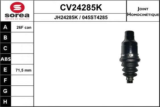 EAI CV24285K - Joint Kit, drive shaft www.autospares.lv