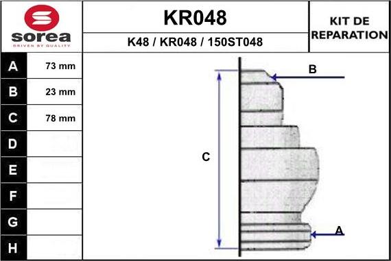 EAI KR048 - Putekļusargs, Piedziņas vārpsta autospares.lv