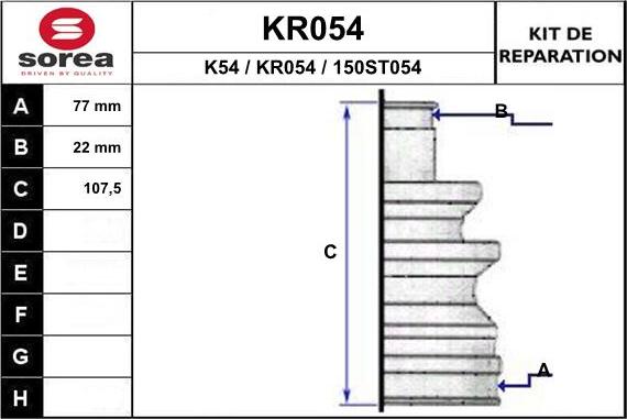 EAI KR054 - Putekļusargs, Piedziņas vārpsta autospares.lv