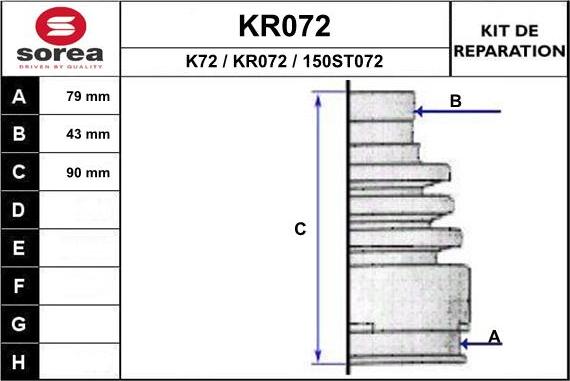 EAI KR072 - Putekļusargs, Piedziņas vārpsta autospares.lv