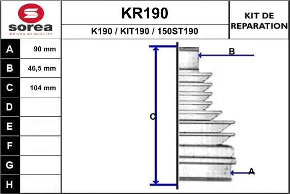 EAI KR190 - Putekļusargs, Piedziņas vārpsta autospares.lv