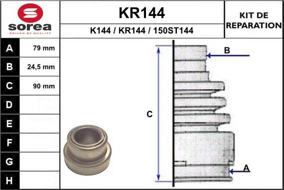 EAI KR144 - Putekļusargs, Piedziņas vārpsta autospares.lv