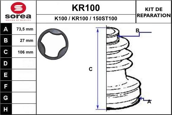 EAI KR100 - Putekļusargs, Piedziņas vārpsta autospares.lv