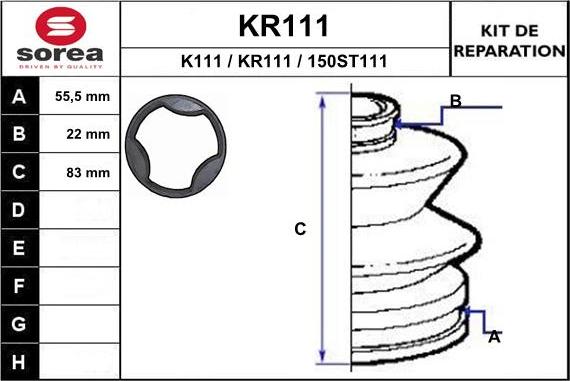 EAI KR111 - Putekļusargs, Piedziņas vārpsta www.autospares.lv