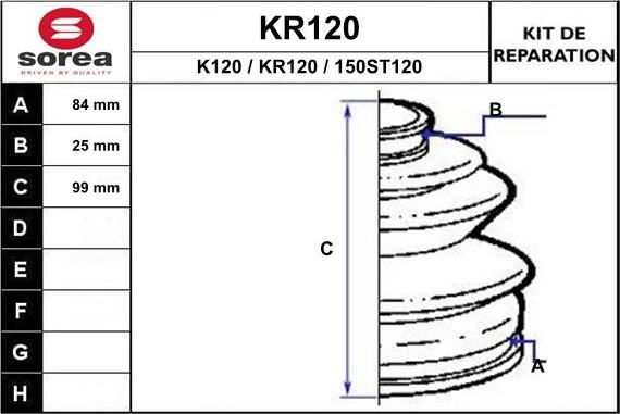 EAI KR120 - Putekļusargs, Piedziņas vārpsta www.autospares.lv