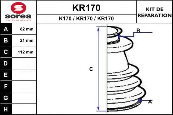 EAI KR170 - Putekļusargs, Piedziņas vārpsta www.autospares.lv