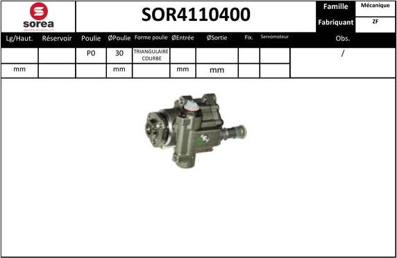 EAI SOR4110400 - Hydraulic Pump, steering system www.autospares.lv