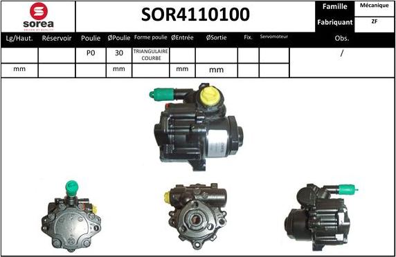 EAI SOR4110100 - Hydraulic Pump, steering system www.autospares.lv