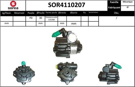 EAI SOR4110207 - Hidrosūknis, Stūres iekārta www.autospares.lv