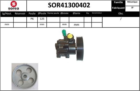 EAI SOR41300402 - Hydraulic Pump, steering system www.autospares.lv