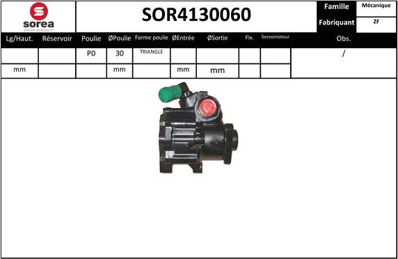 EAI SOR4130060 - Hydraulic Pump, steering system www.autospares.lv