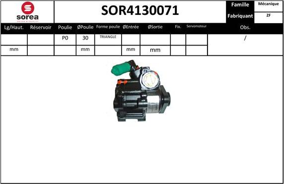 EAI SOR4130071 - Hydraulic Pump, steering system www.autospares.lv