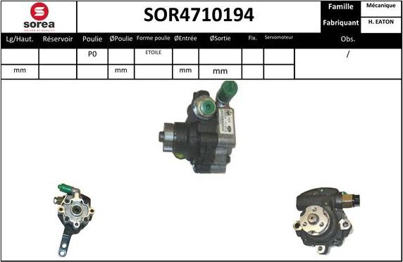 EAI SOR4710194 - Hidrosūknis, Stūres iekārta www.autospares.lv