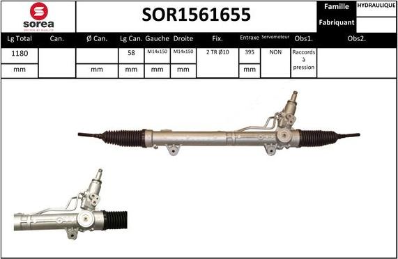 EAI SOR1561655 - Steering Gear www.autospares.lv