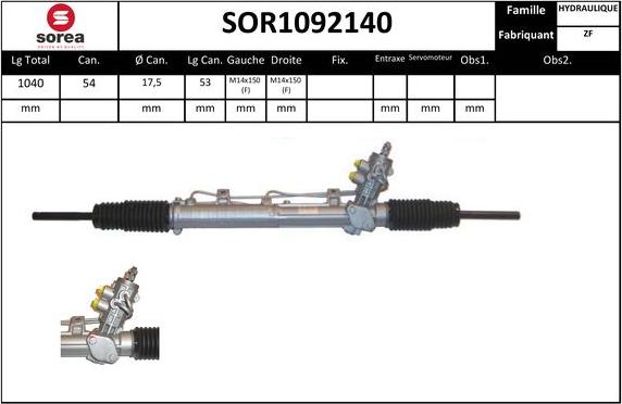 EAI SOR1092140 - Steering Gear www.autospares.lv