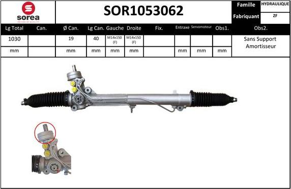 EAI SOR1053062 - Рулевой механизм, рейка www.autospares.lv