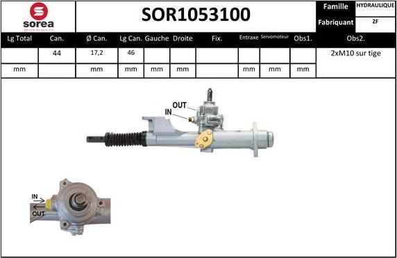 EAI SOR1053100 - Рулевой механизм, рейка www.autospares.lv