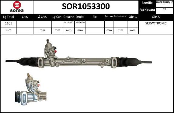 EAI SOR1053300 - Steering Gear www.autospares.lv