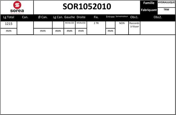 EAI SOR1052010 - Stūres mehānisms autospares.lv