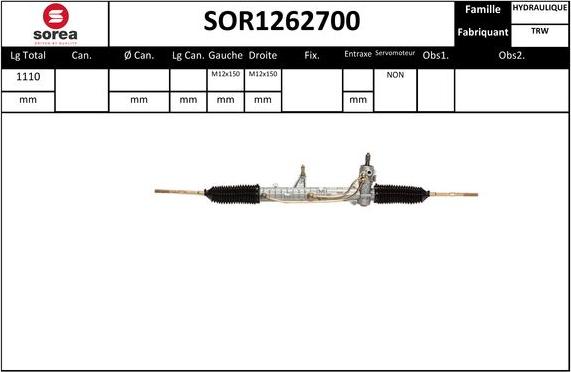 EAI SOR1262700 - Stūres mehānisms autospares.lv