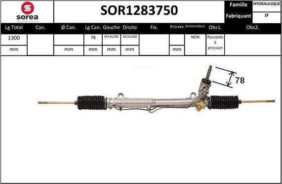 EAI SOR1283750 - Рулевой механизм, рейка www.autospares.lv